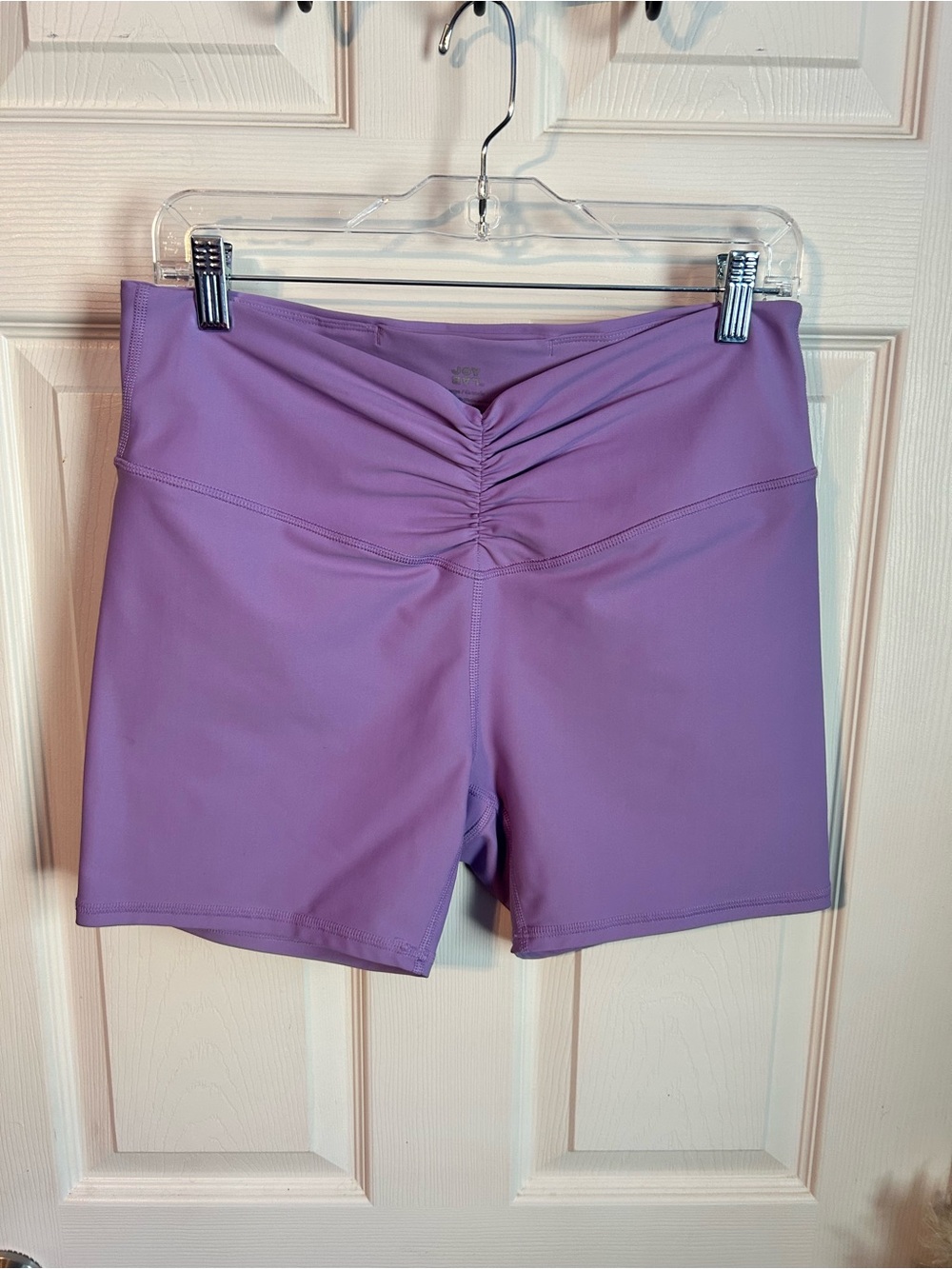 JoyLab Lavender Ruched High-Waist Athletic Shorts
